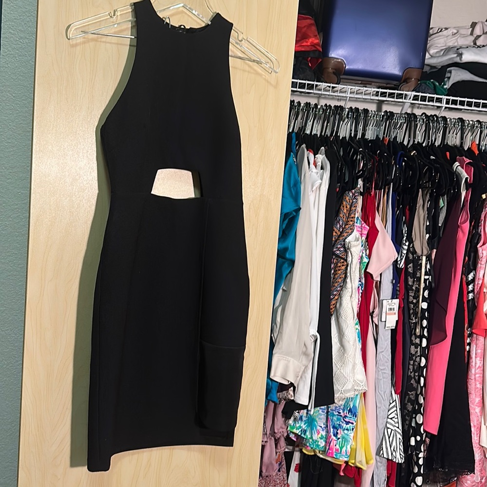 Kendall & Kylie black cut out dress
